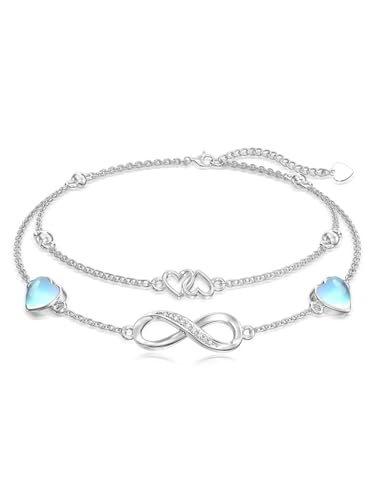 Image of Nature Style Bracelet for Women Charm Link Bracelet Adjustable Pineapple /Dragonfly /Butterfly /Daisy /Highland Cow Anklet Bracelet 925 Sterling Silver Anniversary Jewelry Birthday Gifts