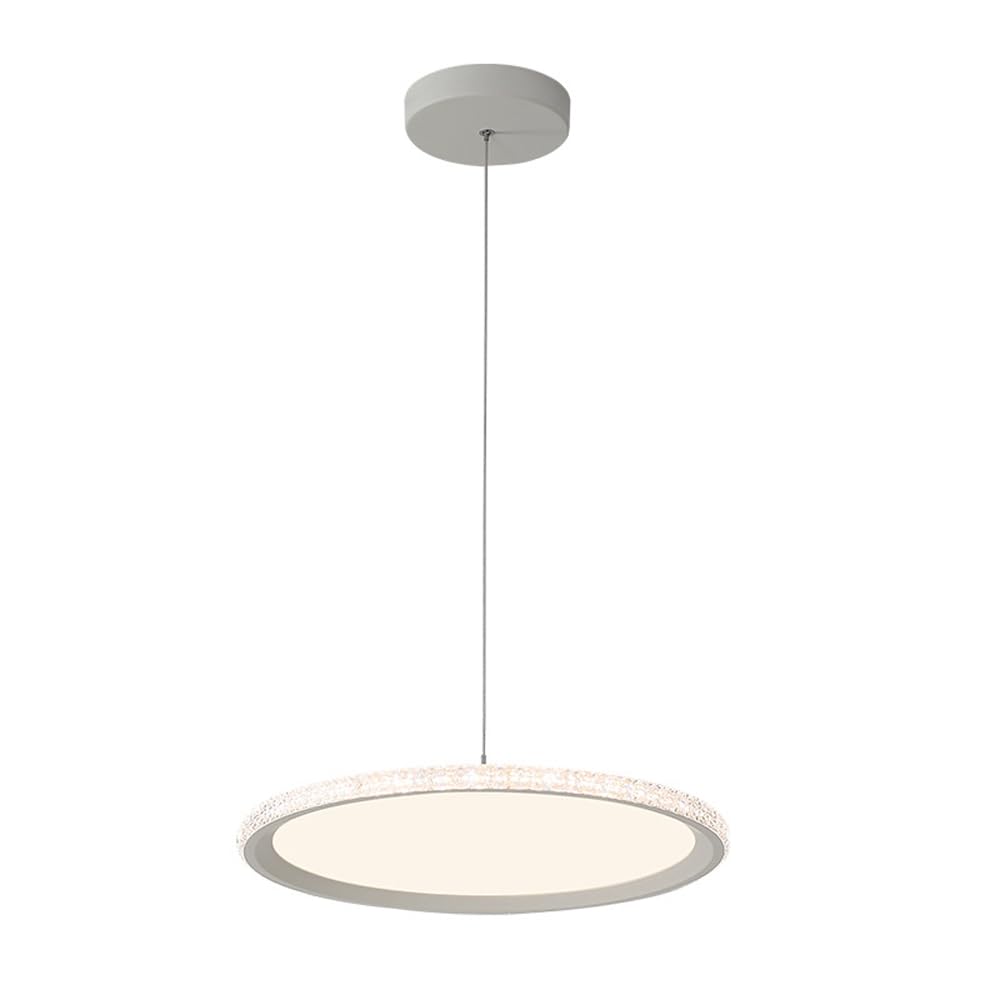 Suspension LED blanche 50cm lustre créatif rond salle à manger salon bureau et bar