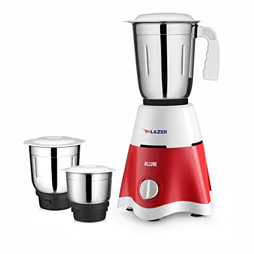 Image of Lazer Allure 3 jars 500W Mixer Grinder (Red)