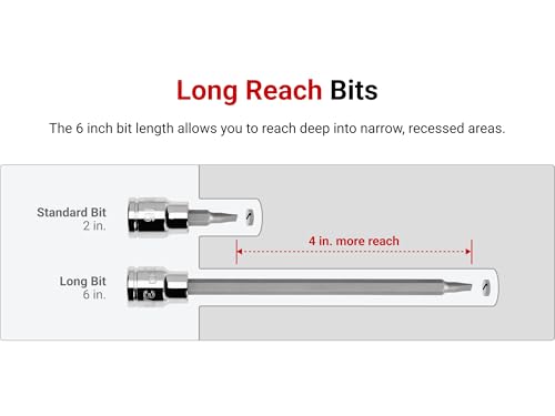 Image of TEKTON 3 /8 Inch Drive x 1 /8 Inch Long Slotted Bit Socket | SHB10400