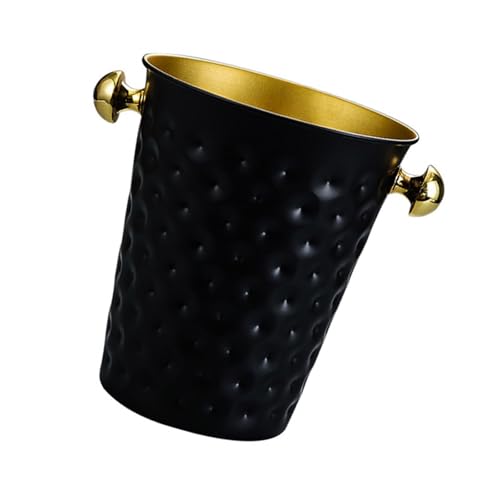 YROHGKPN Cubo de champán, recipiente para bebidas, enfriador de bebidas, cubo de hielo de acero inoxidable, boca ancha, enfriador de bebidas de champán duradero de metal, cerveza, vino, vino