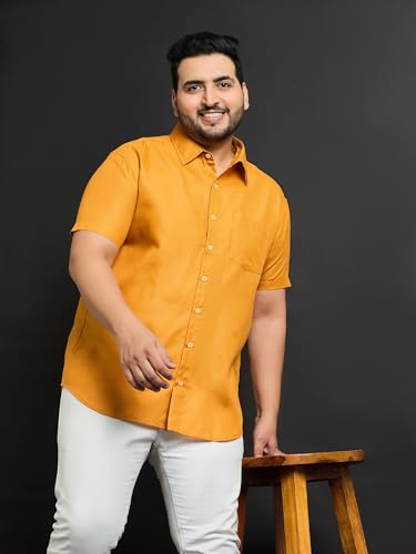Image of Bigbanana Plus Size Men's Regular Fit Solid Shirt