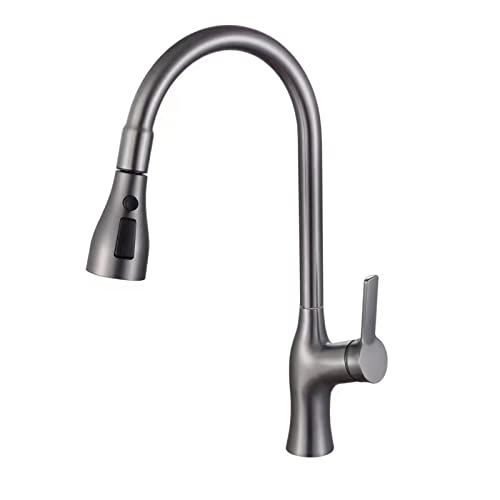 Robinet de cuisine extractible monotrou noir avec mitigeur d'évier - 2