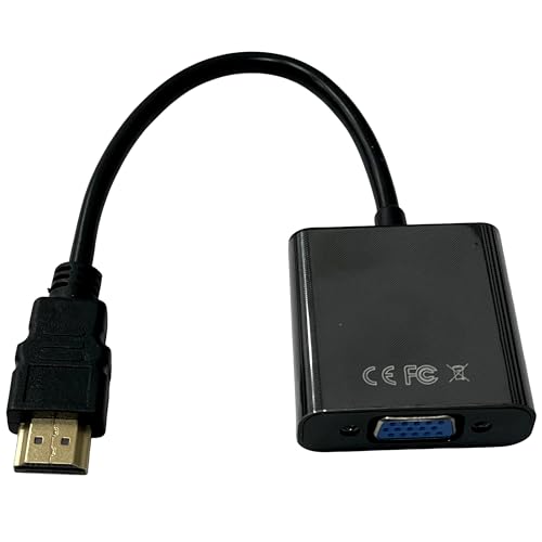 OPAX51 Cable HDMI macho a VGA hembra, Adaptador Conversor Convertidor de HDMI a VGA de TV, monitor y proyector