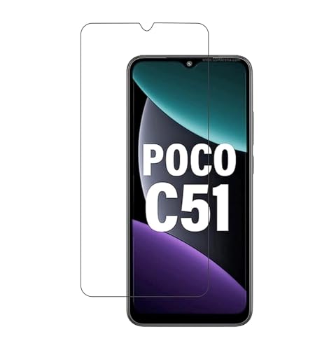 Image of DD SON Tempered Glass Screen Protector For POCO C51 with Easy Installation kit