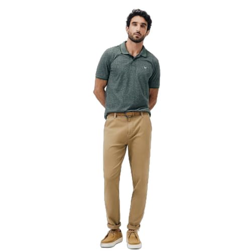 Calça Em Sarja Masculina Chino Marrom 040