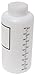 Vestil BTL-W-32-LBL Wide-Mouth Low Density Polyethylene (LDPE) Graduated Plastic Bottle with Label and Natural Standard Cap, 32 oz Capacity, Translucent