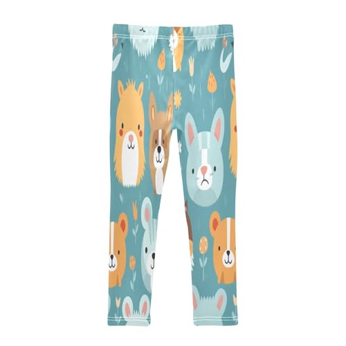 Toddler Girls Leggings Printed Yoga Pants Leggings Lion Blue Rabbit for Kids2