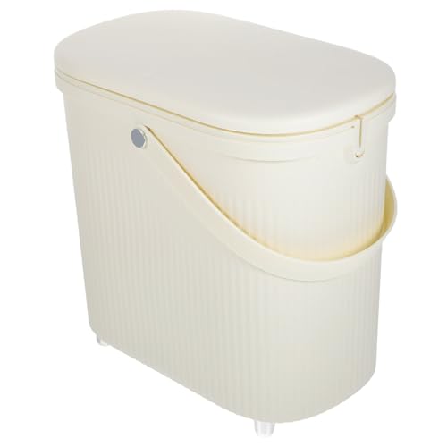 SOESFOUFU Kitchen Trash Can with Lid Slim Garbage Can for Bathroom Reusable Plastic Waste Basket Multi-use