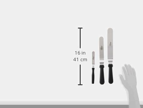 Ateco Ultra Offset Spatula 3 Piece Set; 1305 - 4.25 Inch, 1307 - 7.75 Inch, and 1309 - 9.75 Inch, Stainless Steel Blades