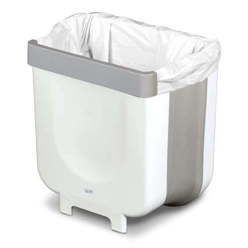 Glad Roomate Collapsible Waste Bin | Compact Travel Trash Can with Space-Saving Expandable Design | Indoor and Outdoor Disposal Basket, 2 Gallon, White - image 8