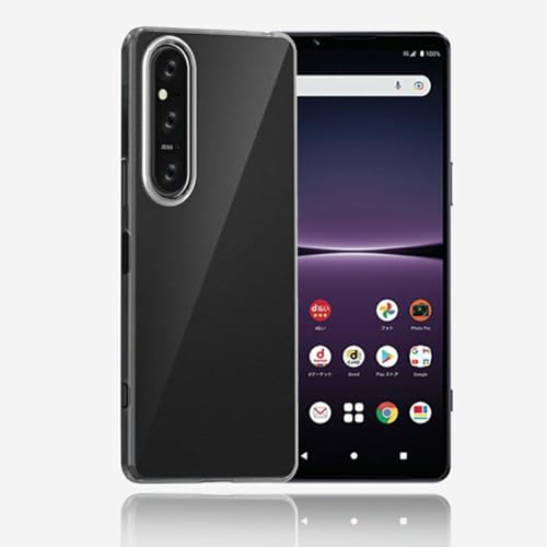Xperia 1 Ⅵ ケース 透明 クリアケース ストラップホール付き 耐摩 軽量 落下防止 衝撃吸収 保護カバー シリコン TPU素材 ソフトケース