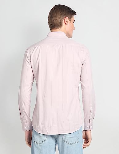 Image of Arrow Men's Cotton Striped Regular Fit Shirt