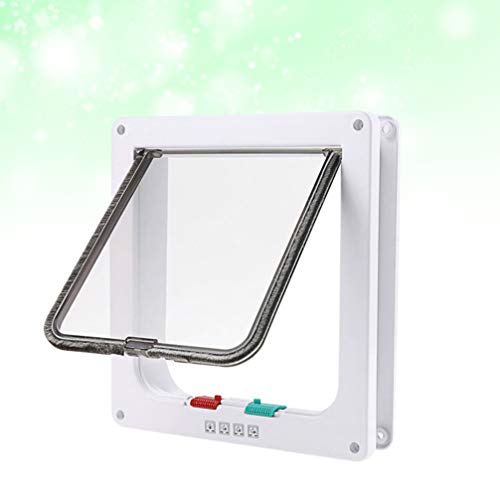 Balacoo Porta para gatos, interior e exterior, portas para animais de estimação, bloqueio de 4 vias,