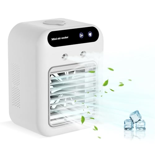 Doucdoft L7 Portable Air Conditioner For Camping, 3H Battery Cooling Fans Humidifier For Car, 500Ml Tank Evaporative Air Cooler, Personal Air Conditioner For Room cover