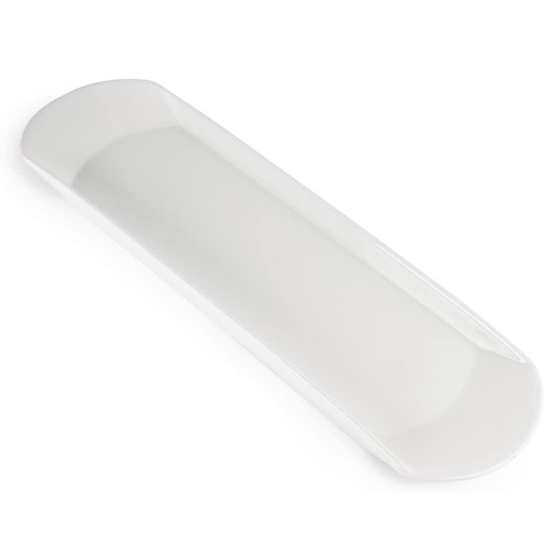 Olympia Gondola talerz 650 x 190 mm porcelanowa biała taca do serwowania bezpieczna w zamrażarce