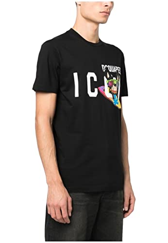 T-shirt Icon Dsquared2 Homme blanc en coton premium pour un style streetwear épuré