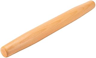 HONGLIDA 18-inch Wood French Rolling Pin for Baking, Non-stick Tapered Dough Roller without