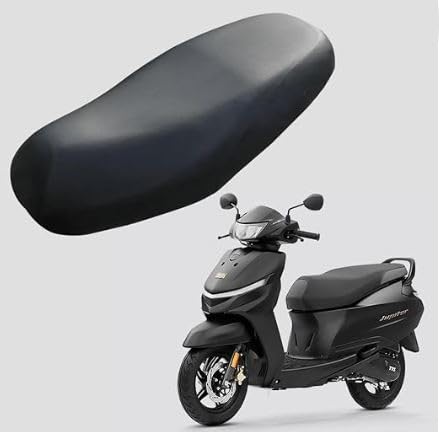 Jupiter 113 Seat Cover for Scooter, PU Leather Waterproof Durable, Protect from Rust and Dust, Black-image-7