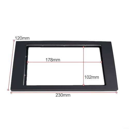 TDCuizent 2 Din Car Stereo Radio Fascia Panel Frame Trim Installation Kit Double Din Radio Navigation Dashboard Mount Adapter for Ford Focus C-Max S-Max Fusion Transit Fiesta 2005-2008 Black - Image 3