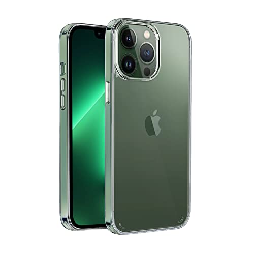 Image of Amazon Brand - Solimo Hard Back & Soft Bumper Cover with 8 Foot Drop Protection Case for Apple iPhone 13 Pro Max - Clear