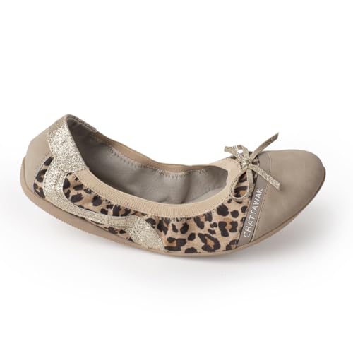 CHATTAWAK Femme Ballerine Fantaisie Puerto Leopard,38