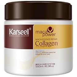 Karseell Collagen Hair Mask Maca Power, Deep Repair Hair Treatment Mask for Dry Damaged Hair All Hair Types, 500ml
