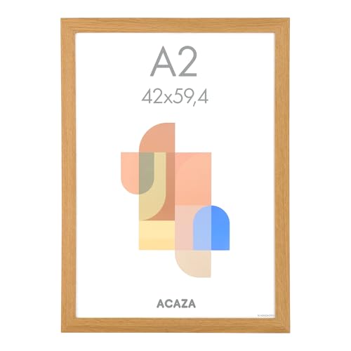 ACAZA 5-er Set Bilderrahmen 15x20 cm - Schwarz Holz - Fotorahmen für mehrere Fotos - Inkl. Acrylglas Schutz