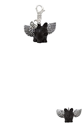 Delight Jewelry Flying Resin Pig with Wings Mini Heart Clip On Charm2