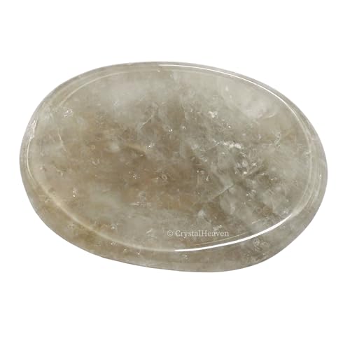 Image of Crystal Heaven Certified Smoky Quartz Thumb Worry Pebbles Stones Anxiety Stress Relief Massage - Aaa Grade Original Healing Gemstone Agate Rubbing Stone Yoga Meditation Spiritual Reiki Feng Shui