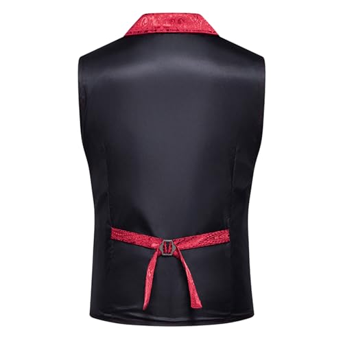 Formal Men Vest Jacquard Paisley Vest Vintage Waistcoat for Suit or Tuxedo Mens Gothic Court Wedding Prom Waistcoat4