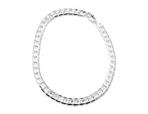 Preisvergleich Produktbild Silber-Kette Halsketten Panzerkette 12mm 50cm