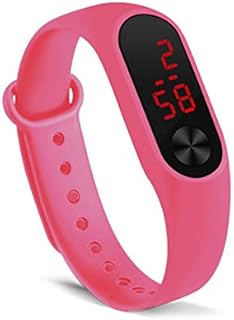RUIVE Smart Wristband Pedometer Watch Pedometer Bracelet Fitness Tracker Watch with Step Calories Counter Distance Time / Date [No app,No Phone Need] for Walking Running Kids Men Women (Pink)