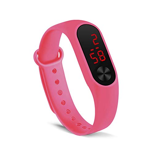 RUIVE Smart Wristband Pedometer Watch Pedometer Bracelet Fitness Tracker Watch with Step Calories Counter Distance Time / Date [No app,No Phone Need] for Walking Running Kids Men Women (Pink) 