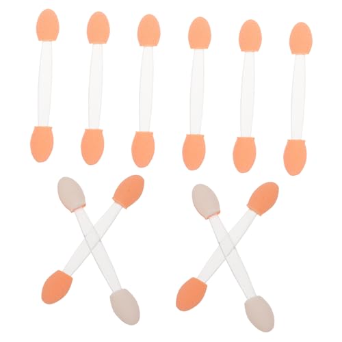 NOLITOY Dual-sides Eyeshadow Sponge Brush 100pcs Eyeshadow Stick Set Lightweight Easy to Use Makeup Applicator for Events White