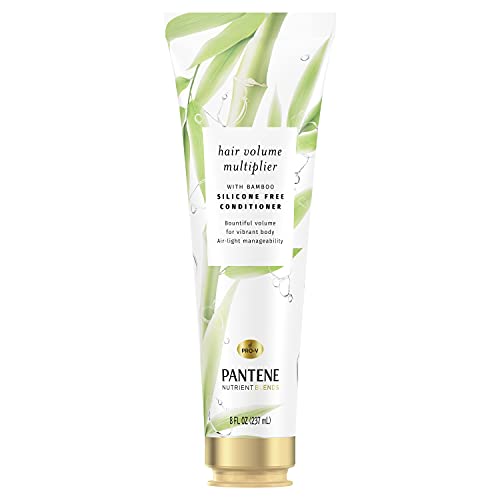 Pantene Nutrient Blends Hair Volume Multiplier Silicone Free Bamboo Conditioner For Fine, Thin Hair, 8.0 Fl oz, 6.257 Fl oz
