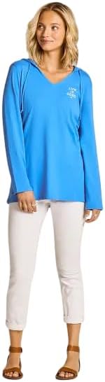 Life is Good. Women's Hanging Flag Rustic Long Sleeve Crusher-LITE Hoodie, Athletic Blue