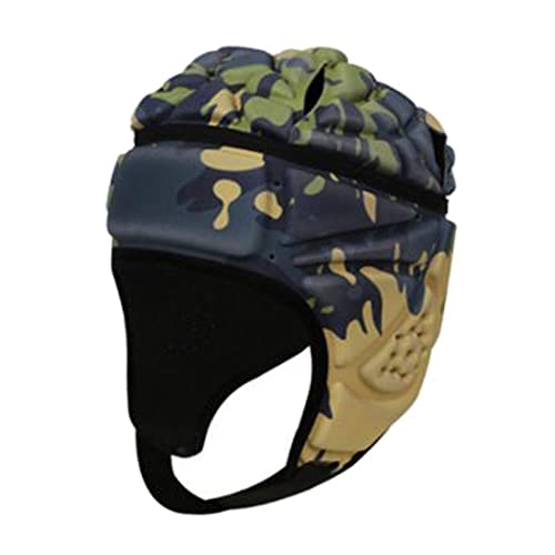 CAQYPVH EVA Padded Headgear for Rugby - Adjustable Soft Helmet for Goalkeepers, Flame Gray