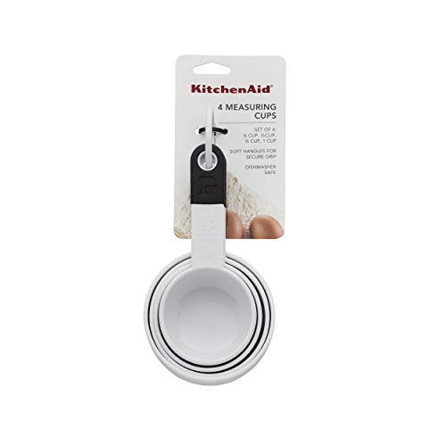 KitchenAid Classic Measuring Cups, Set of 4, White/Black