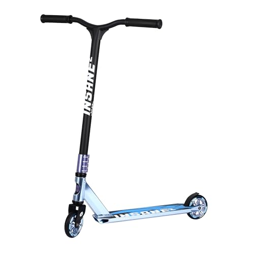 Patinete Pro Stunt Kick con manillar BMX Freestyle con ruedas de 110 mm y ruedas de poliuretano ABEC-9 y 88A de alta elasticidad con bujes de aluminio (azul zafiro)