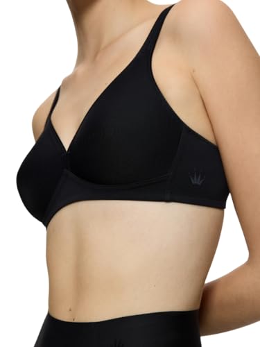 Triumph Damen BH Modern Soft+Cotton N, ohne Bügel, ohne Polsterung, Verstellbare Träger, 110C, Schwarz – Ansicht 3