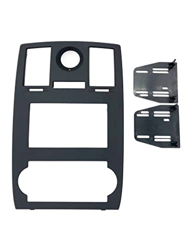 Custom Install Parts Double Din Dash Kit Navigation Black Bezel Radio Stereo Car Install Compatible with Chrysler 300 2005 2006 2007