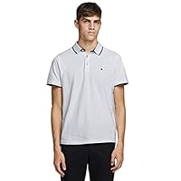 JACK & JONES Men's Polo Shirt, White, X-Large