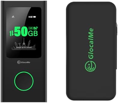 GlocalMe Numen Air 5G Hotspot with 50GB US/CA/MX Data 90Days and ...