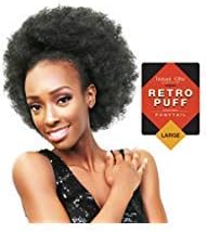 GLAM21USA Afro Puff Drawstring Ponytail Retro Kinky Curly Ponytail Wig Clip in Bun Hair Piece for Black Women Synthetic Hair Extension (LARGE, 4 (Medium Dark Brown))
