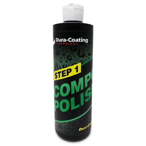 DURA-COATING TECHNOLOGY, Step 1 Compound Polish - Removes 1200 & Higher Grit Scratches, Outstanding Shine, Easy Cleanup - Car Polish, Scratch Remover - 16 oz Bottle of Step 1 Compound Polish