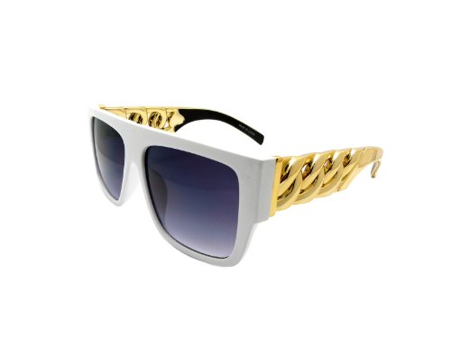 NYFASHION101 Unisex Celebrity Style Thick Chain Look Acrylic Sunglasses