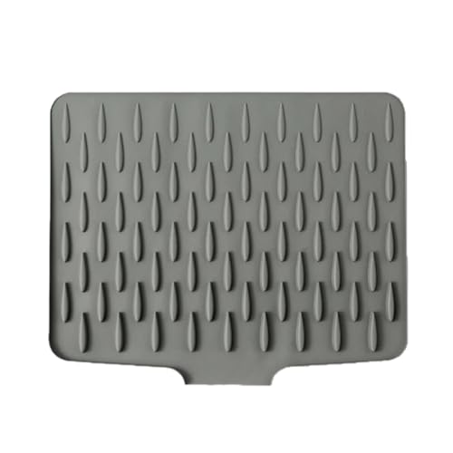 Tappetino di asciugatura per stoviglie in silicone, impermeabile, resistente al calore, antiscivolo, resistente al calore, per lavello, prevenzione di trabocchi, utensili e