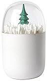 Qualy Winter Time Cotton Bud Holder, Unusual Home Decor, Centerpiece of any Bathroom or Bedroom, Unique Cotton Buds Dispenser