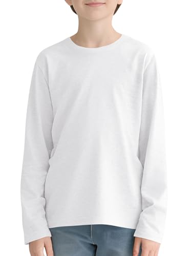 Gihuo Boys Long Sleeve Shirts (US, Age, 11 Years, 12 Years, White)